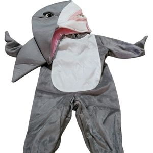 SHARK UNISEX COSTUME  SZ SMALL  M HEAD HALLOWEEN